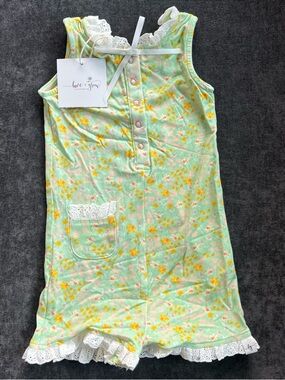 NWT Love & Grow Green Floral Easter Romper Size 18 Months
